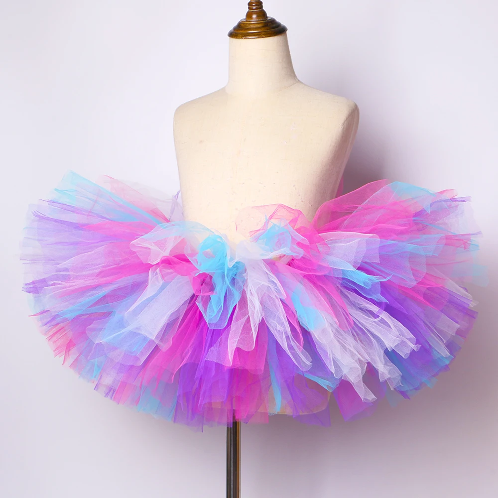 Пушистые платья-пачки для маленьких девочек юбка с радугой детская одежда пачка