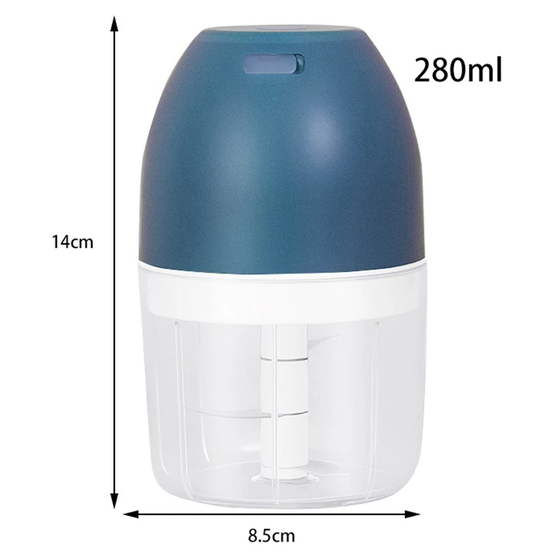 

Electric Garlic Machine Chopper,USB Food Meat Wireless Processor Onion Blenders Grinder Slicer Kitchen Tools 280ML
