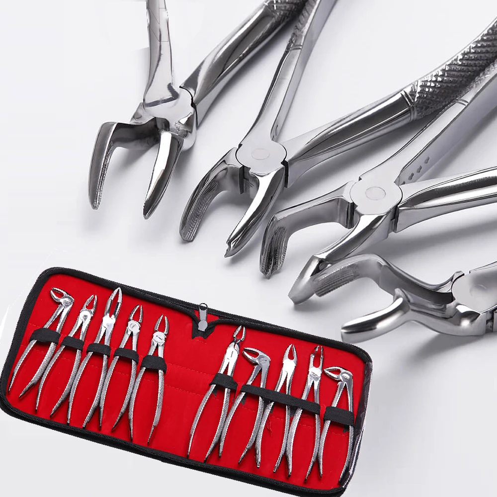 Dental Plier Extraction Forceps kit for Adult 10pcs/set Stainless Steel 7pcs/set Surgical Teeth Extraction Forcep for Children