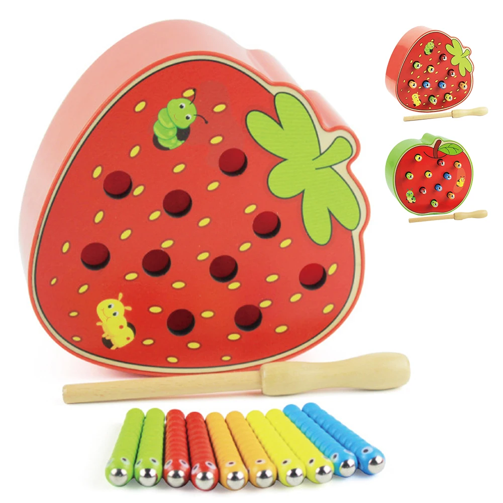 3D Когнитивная развивающая головоломка игрушки из цветного дерева магнитные для