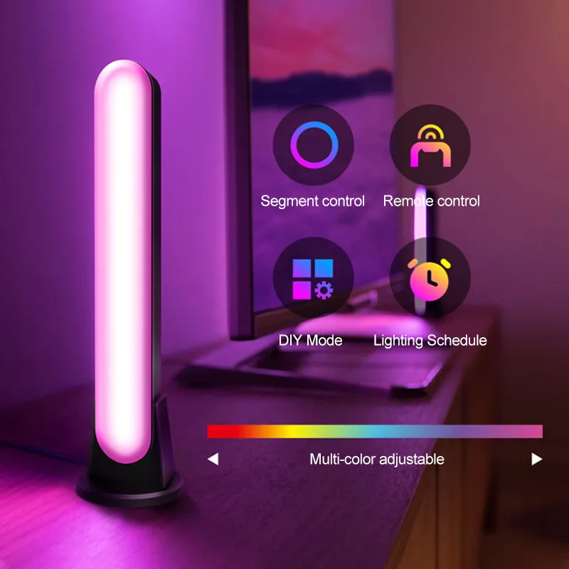 nursery night light Smart LED Light Bar Atmosphere Ambient Night Lamp Game Room Decor TV Computer Room Connect WIFI Bluetooth Music Synchronization dinosaur night light