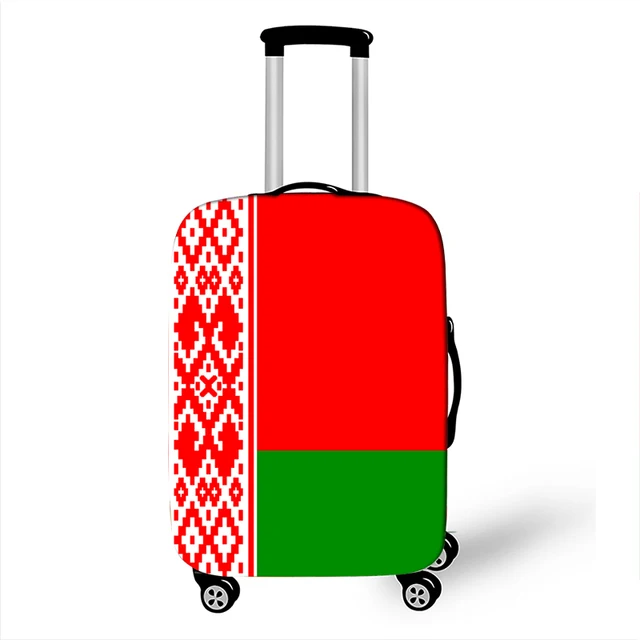3D Printed Flag Suitcase Cover Travel Dust Cover Suitcase Trolley Luggage Protection Cover Russia Spain Luggage Suitcase Cover