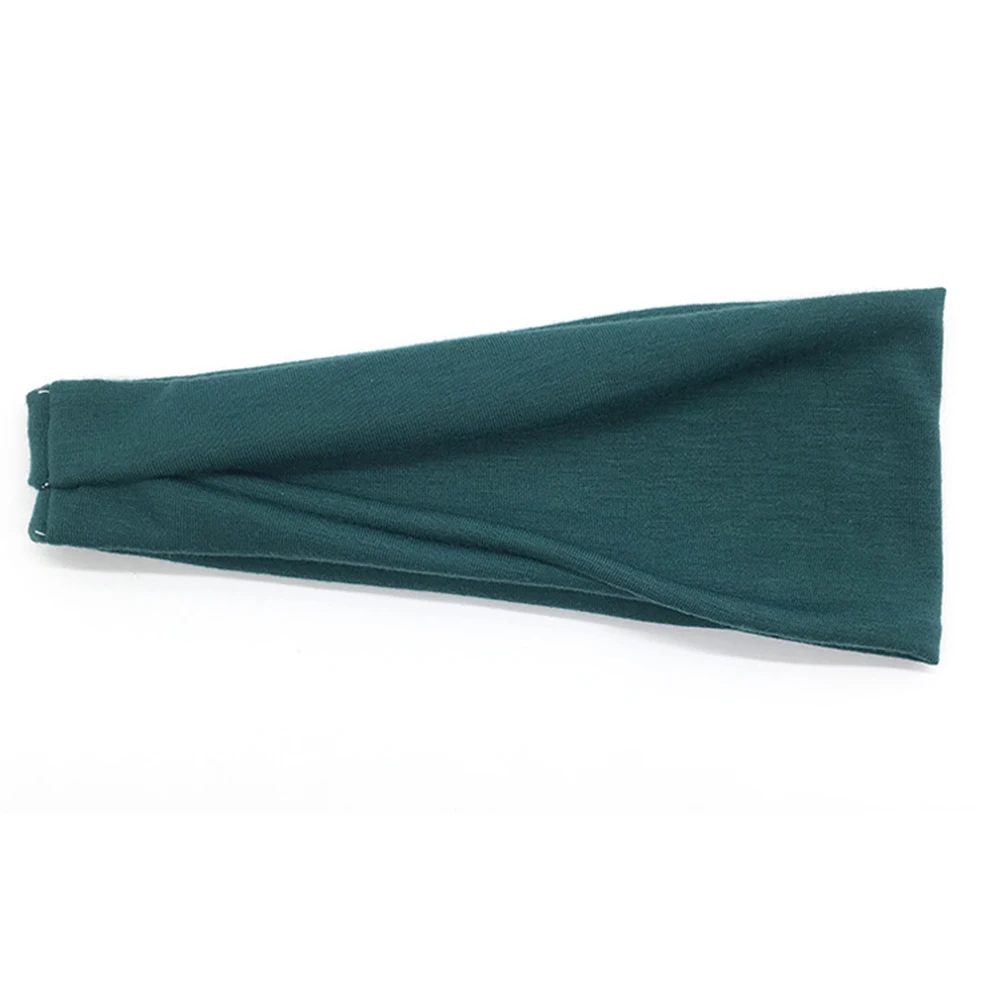 Dark Green Модные Для мужчин Для женщин спортивный напульсник повязка на голову из стрейчевого эластичного материала Йога повязка на голову для занятия бегом Фитнес, спортивные, для безопасности, 1 шт - Цвет: Dark Green