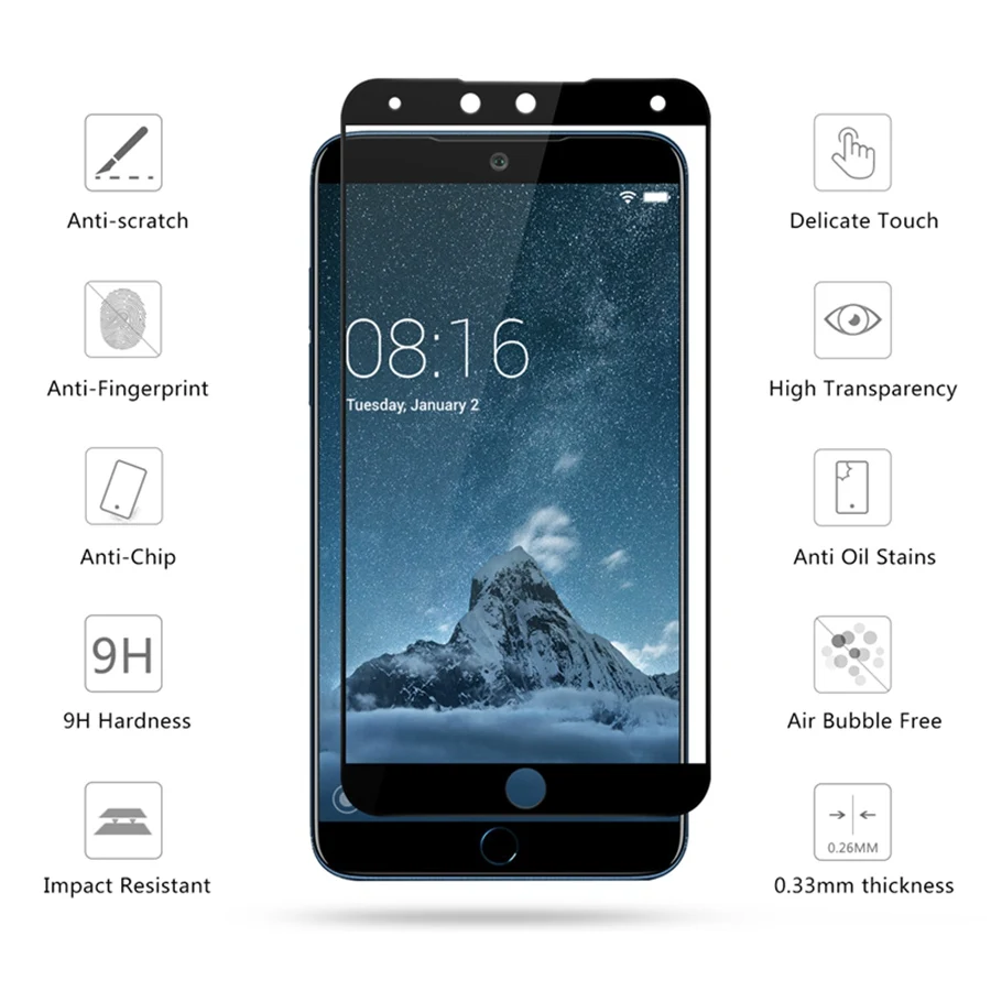 UPaitou покрытие из закаленного стекла для ASUS Zenfone 5 5Z ZS620KL ZE620KL полное покрытие Защитная пленка для экрана для ZS620KL ZE620KL