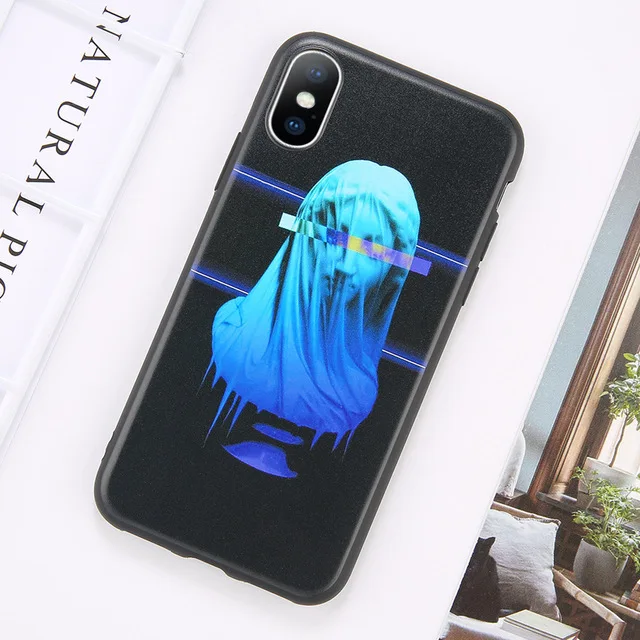 KJOEW для iPhone 11 Pro Max 6 6s 7 8 Plus X XR XS Max 5 5S SE чехол для телефона мультяшная статуя абстрактное искусство окрашенный Мягкий ТПУ чехол - Цвет: AC4916