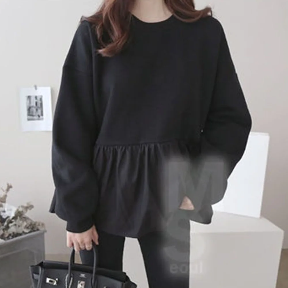 Толстовка Женская с длинным рукавом модный Свободный пуловер в Корейском стиле