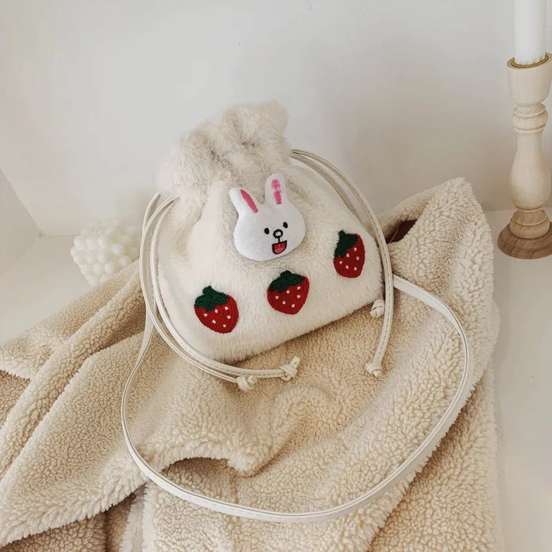 Милые нейлоновые плюшевые меховые сумки для девочек милый мягкий плюшевый
