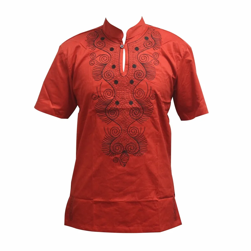 Футболка в африканском стиле Dashiki Men Shirt Hippie Vintage Haute Tribal Blouse Embroidery Nigeria Ankara Muslim clothes.
