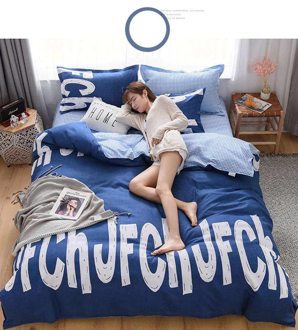 Скандинавские Модные постельные принадлежности полосатые клетчатые хлопковые