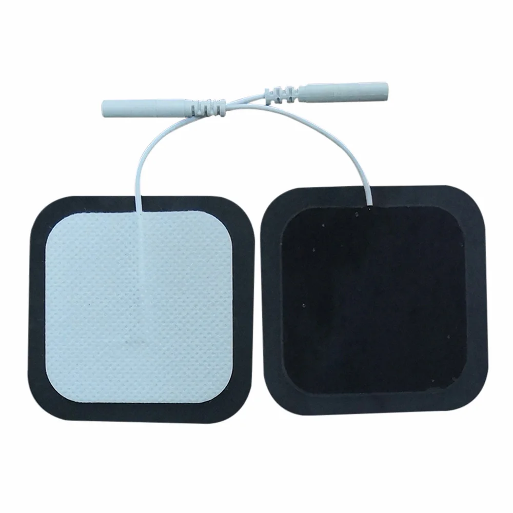 10 пар 2 гнезда 5*5 см многоразовые силиконовые гелевые электроды подушечки для