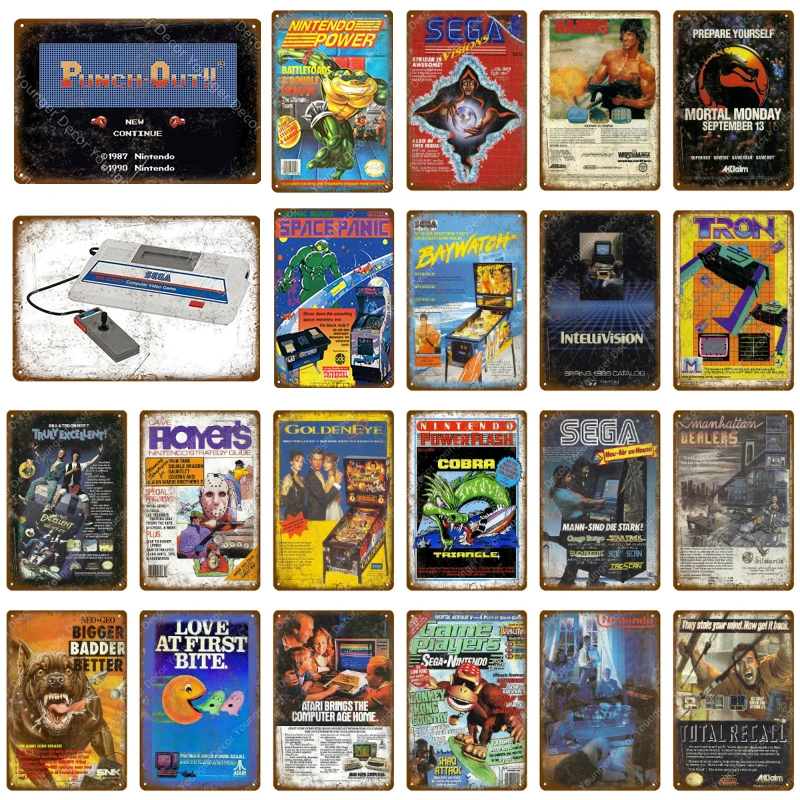 Классический постер для геймеров с осторожностью американские и японские