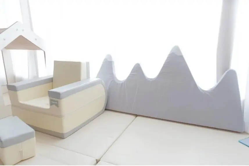 Newborns cama bedbumper protector anti-collision snow mountain decorative bed surround For baby cot accessories washable