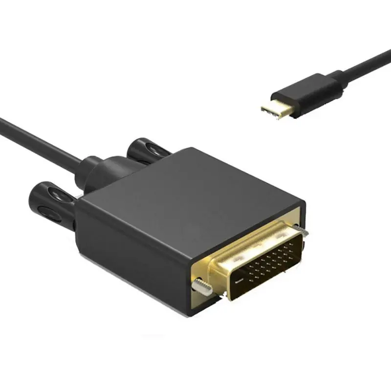Универсальный USB C к DVI 1 8 м кабель для MacBook Pro Dell XPS 13 15 HP Spectre X360 Surface Book 2 Lenovo Yoga