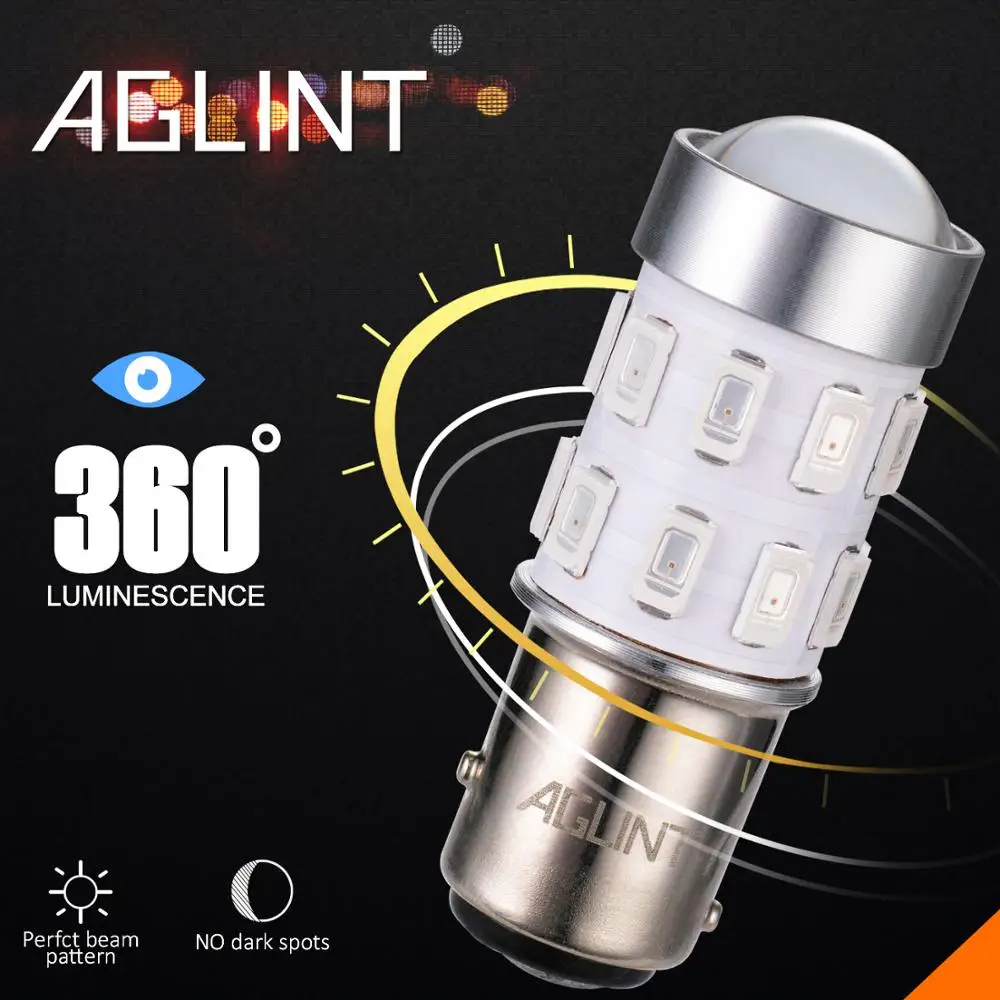 Автомобильные лампы AGLINT 2 шт. BAY15D 1157 светодиодный высокой мощности 24 SMD 5730 чипы для