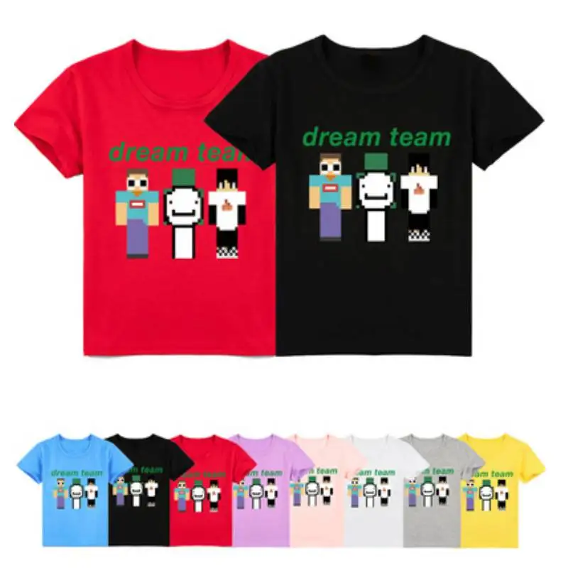 

2-16 Dreamwastaken shirt Kids Casual T Shirt 2021New Harajuku Boy's Short Sleeve T-shirt Girls Streetwear Casual Fashion Clothes