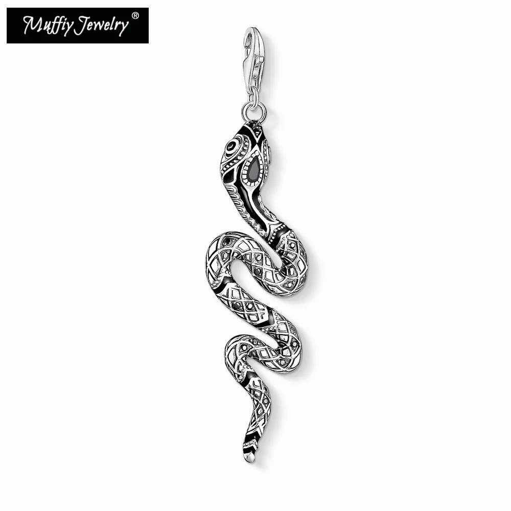 Черные Подвески в виде змеи Клубные ювелирные изделия европейском стиле для