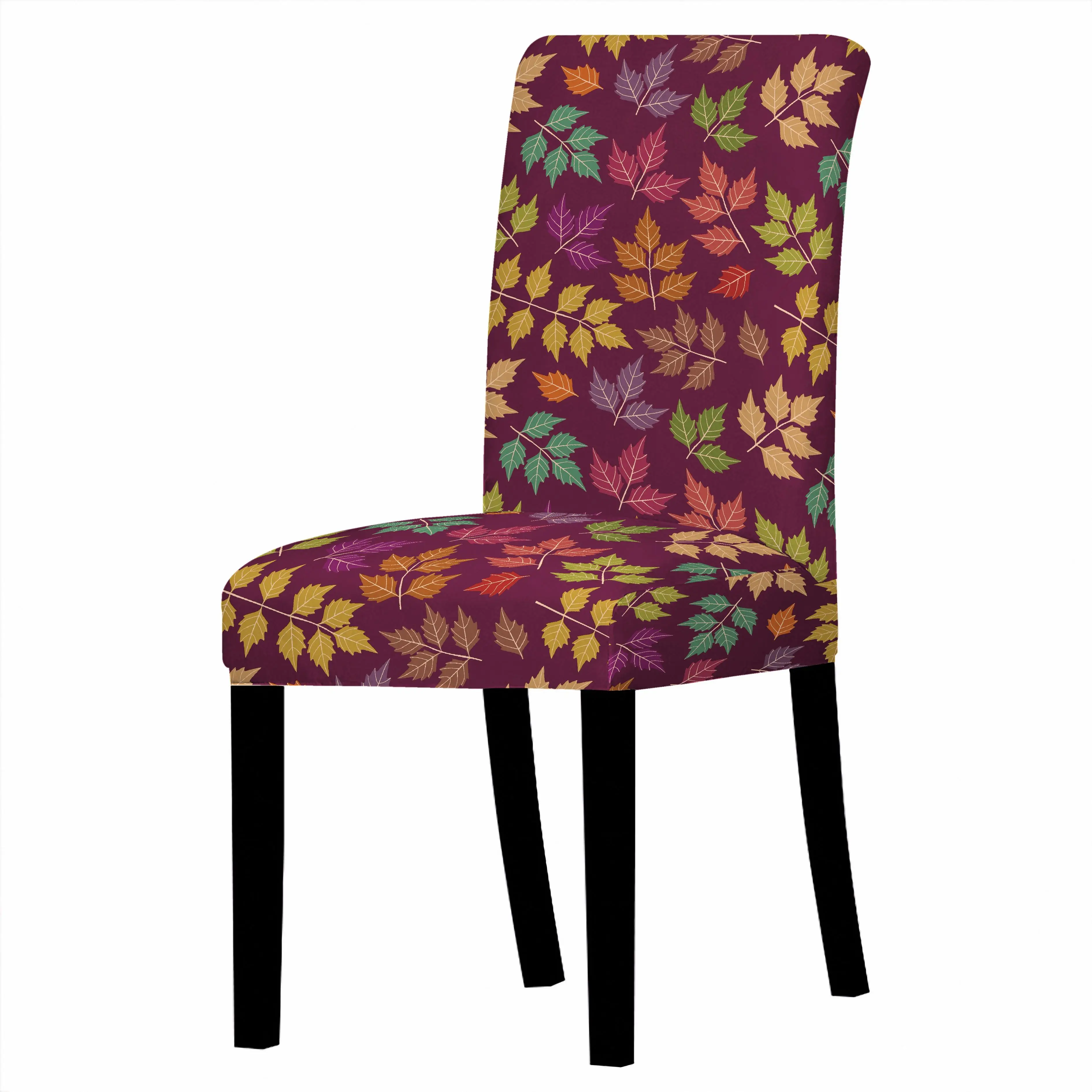 Nordic Leaf pattern Chair Cover Home Dining Elastic Chair Covers Multifunctional Spandex Elastic Cloth Universal Stretch 1PCS