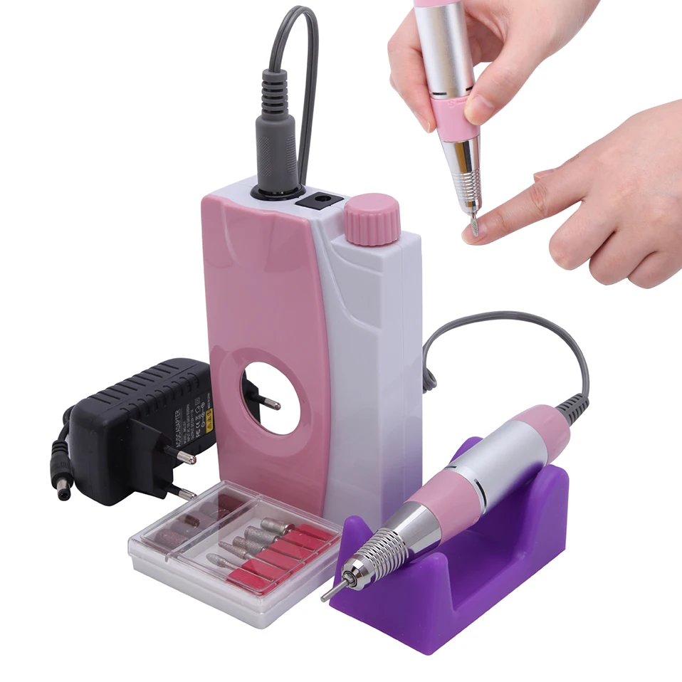 25000 RPM Manicure Machine Electric Nail Drill Milling Cutter Cutting Device For Manicure Pedicure Strong Polisher Sanding Band