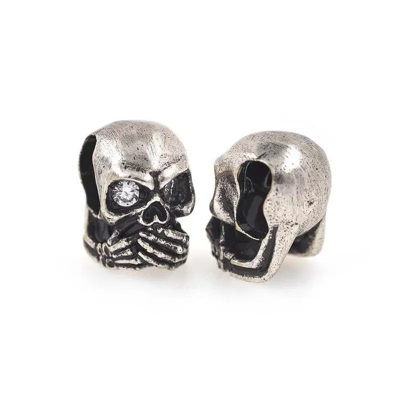 Волшебная рыбка античный череп бисер для паракордового браслета металлический