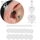 ZS 6-200 шт.лот Плоский прозрачный медицинский невытягивающий силиконовый диск для задней части серьги ювелирные изделия для тела