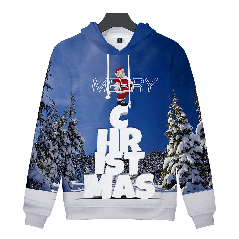 

2021 Hot Sale Christmas 3D Hoodies in s and Adult Caps Sweatshirts Autumn Winter Warm Christmas Clothes Men/women Long Sleeve