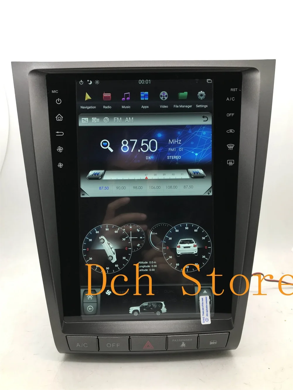 12,1 ''вертикальный экран tesla стиль Android 8,1 PX6 автомобильный dvd-плеер gps навигация для lexus GS GS300 GS460 GS450 GS350 2004-2011
