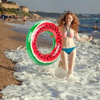 swim circle pool kids beach summer watermelon inflatable swimming ring inflatable pool float circle adult children pool