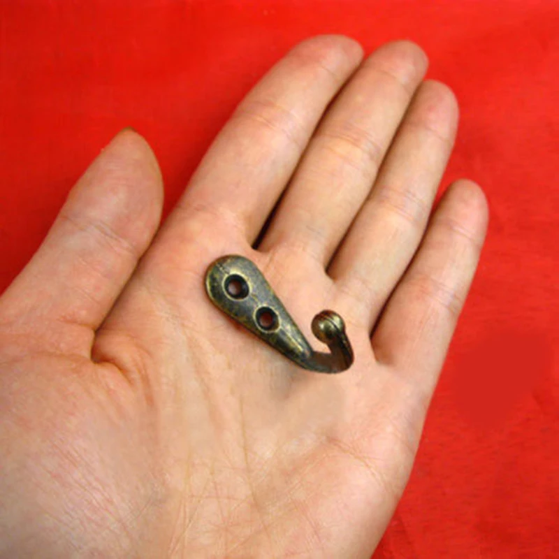 

10X Vintage Antique Zinc Alloy Wall Door Hooks For Clothes Coat Bag Towel Hanger