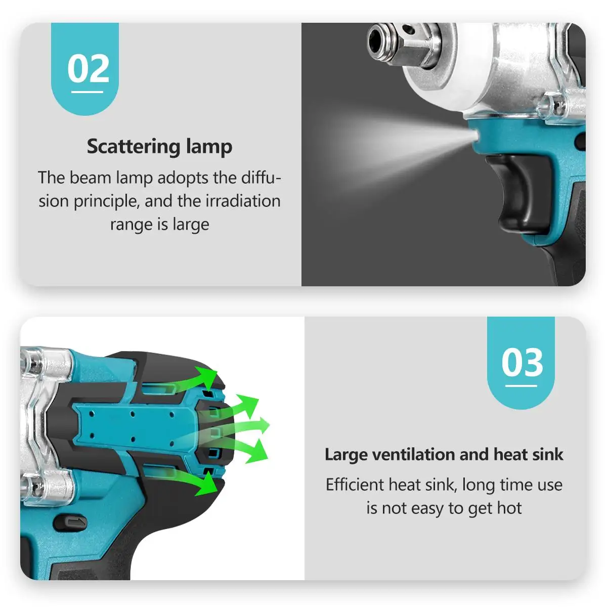 Обновленный 4-скоростной беспроводной ударный гайковерт 18 в 1/2 нм Аккумуляторный