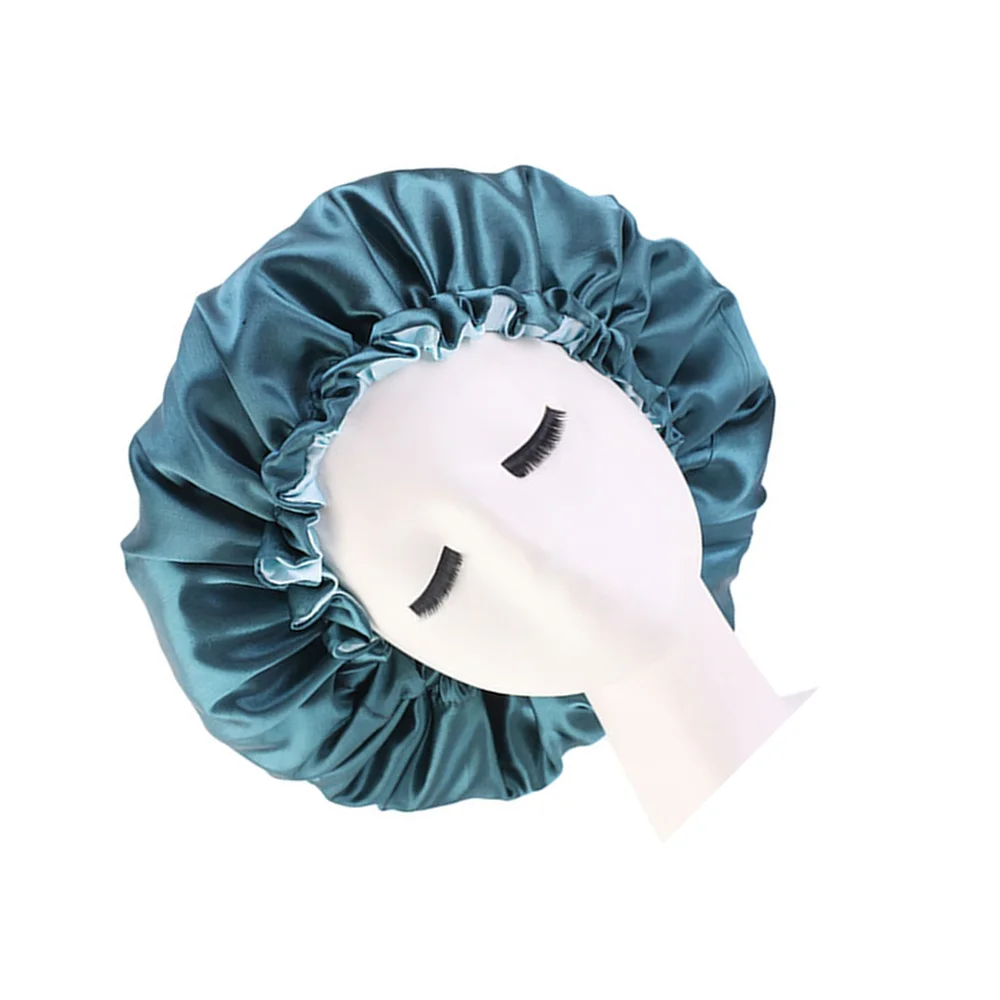 

1pc High Quality Sleeping Cap Bonnet Elastic Silky Night Hat For Women Girl Hair Care Tool Supplies