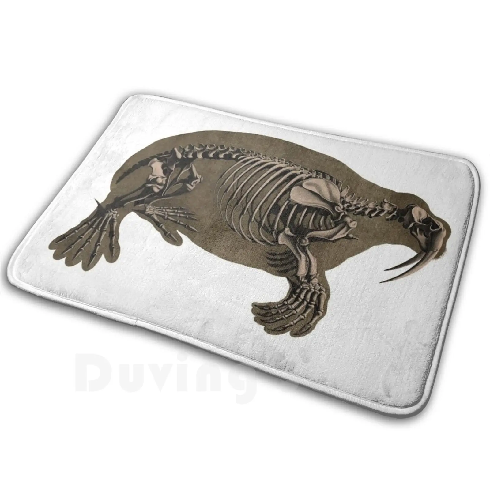 Коврик для коврового покрытия с изображением костей Морса мягкий коврик скелета