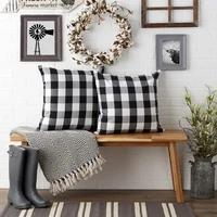 45x45cm decorative pillows housse de coussin buffalo plaid cushion cover cotton pillow cover for sofa living room