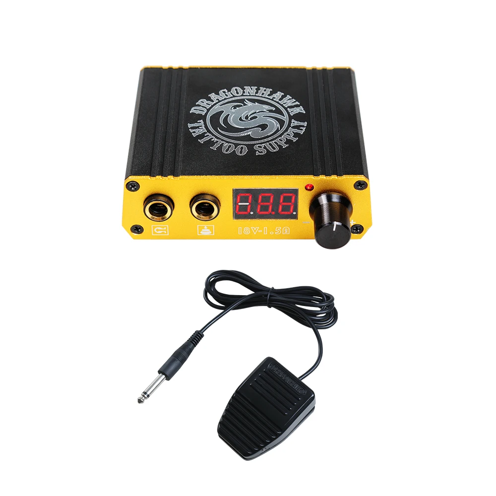 Dragonhawk мотор роторная ручка тату машина набор комплект Электропитание Иглы