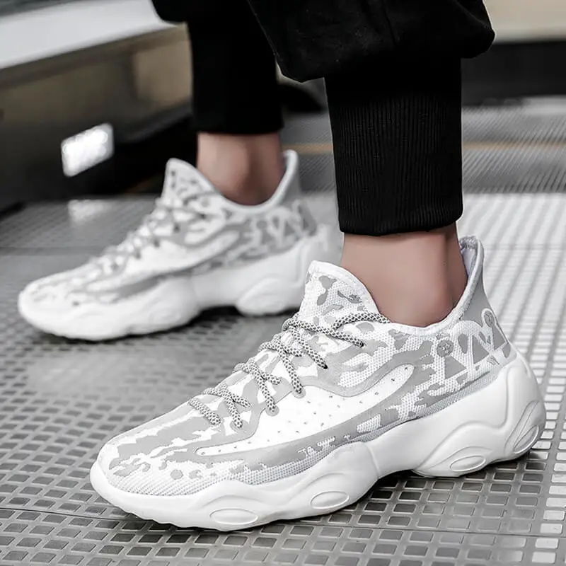 

MWY/Модная дышащая мужская повседневная обувь; Кроссовки на платформе; Уличная прогулочная обувь унисекс; Мужская обувь размера плюс; Zapatillas De...