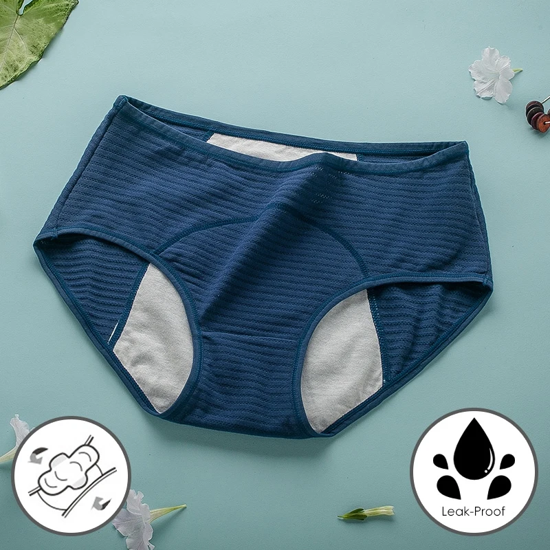

1 шт., женские хлопковые трусы для менструации, средней посадки