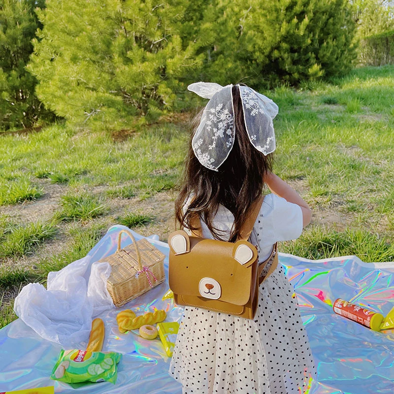 2021new Kids Backpacks Children Cute Animal Bear Printed Travel Bags Handbag Kindergarten Boys Girls School Bag