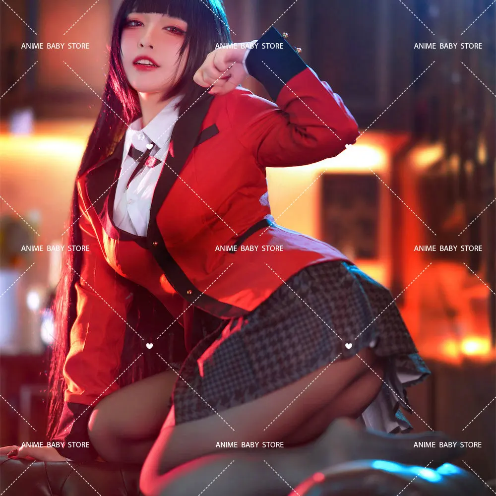 

Anime Cosplay Kakegurui Cosplay Costume Jabami Yumeko Cosplay for Women Coat Wig Shoes Halloween Costume for Women Carnival
