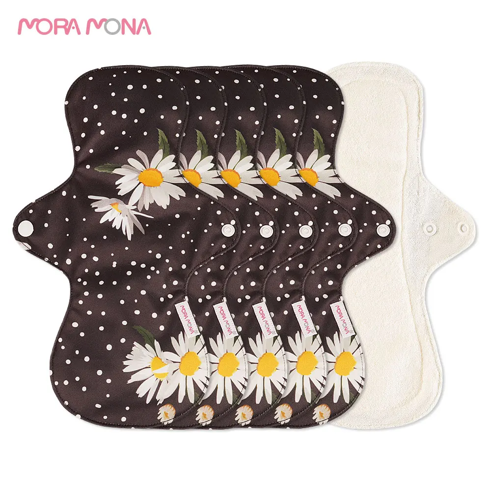 Mora Мона 5 шт. с цветочным принтом Комбинации многоразовые бамбуковые волокна