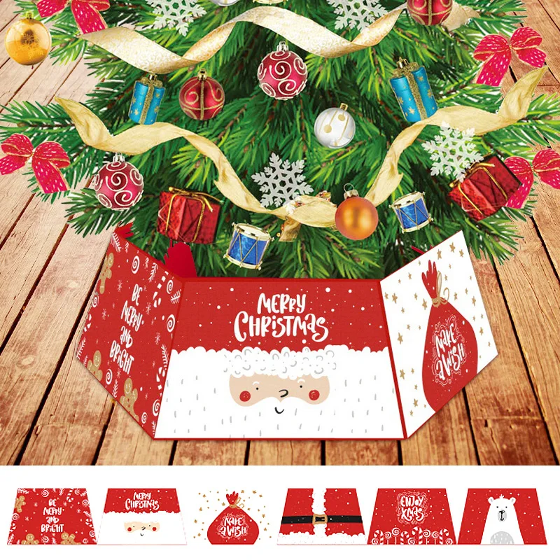 

New Christmas Tree Collar Santa Claus Christmas Tree Skirt Decoration Xmas Holiday Party New Year Home Decor Navidad