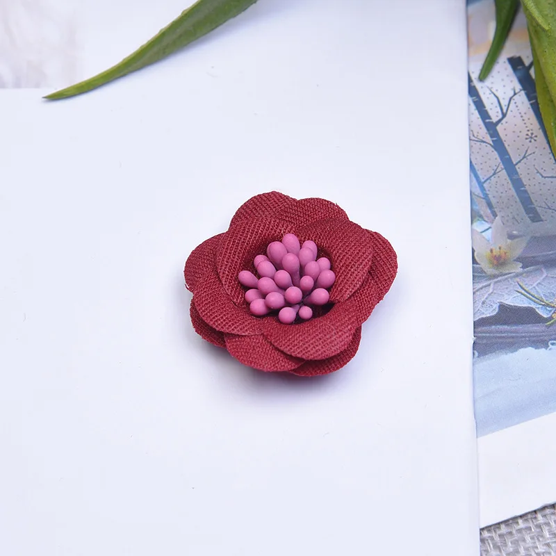 Искусственный цветок 3 см 10 шт. шелковая ткань Цветочная головка для сделай сам