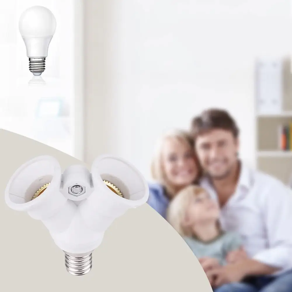 

E14 To 2E14 Adapter LED Converter White Splitter Adapter Lighting Accessories Bulb Holder Lamp Adapter Energy Saving