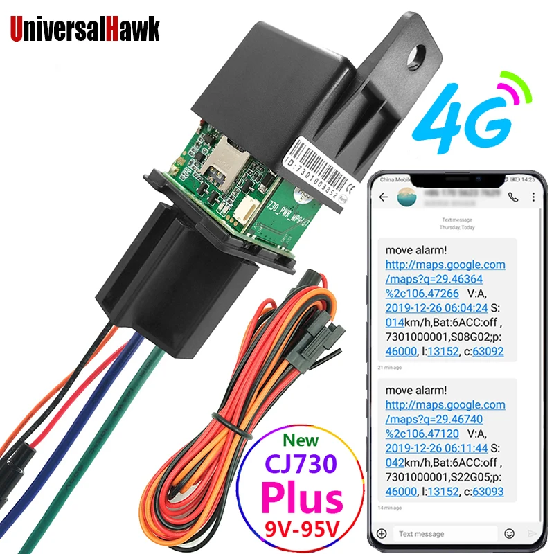 2G 4G CJ730 Plus 9-95 в реле GPS трекер автомобиль мотоцикл ACC статус отключение питания SMS
