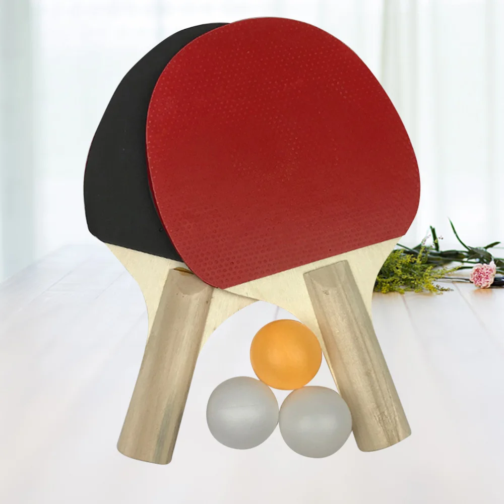 

Rubber Faced Table Tennis Racket Beginner Training Ping-pong Board Table Tennis Racket Set