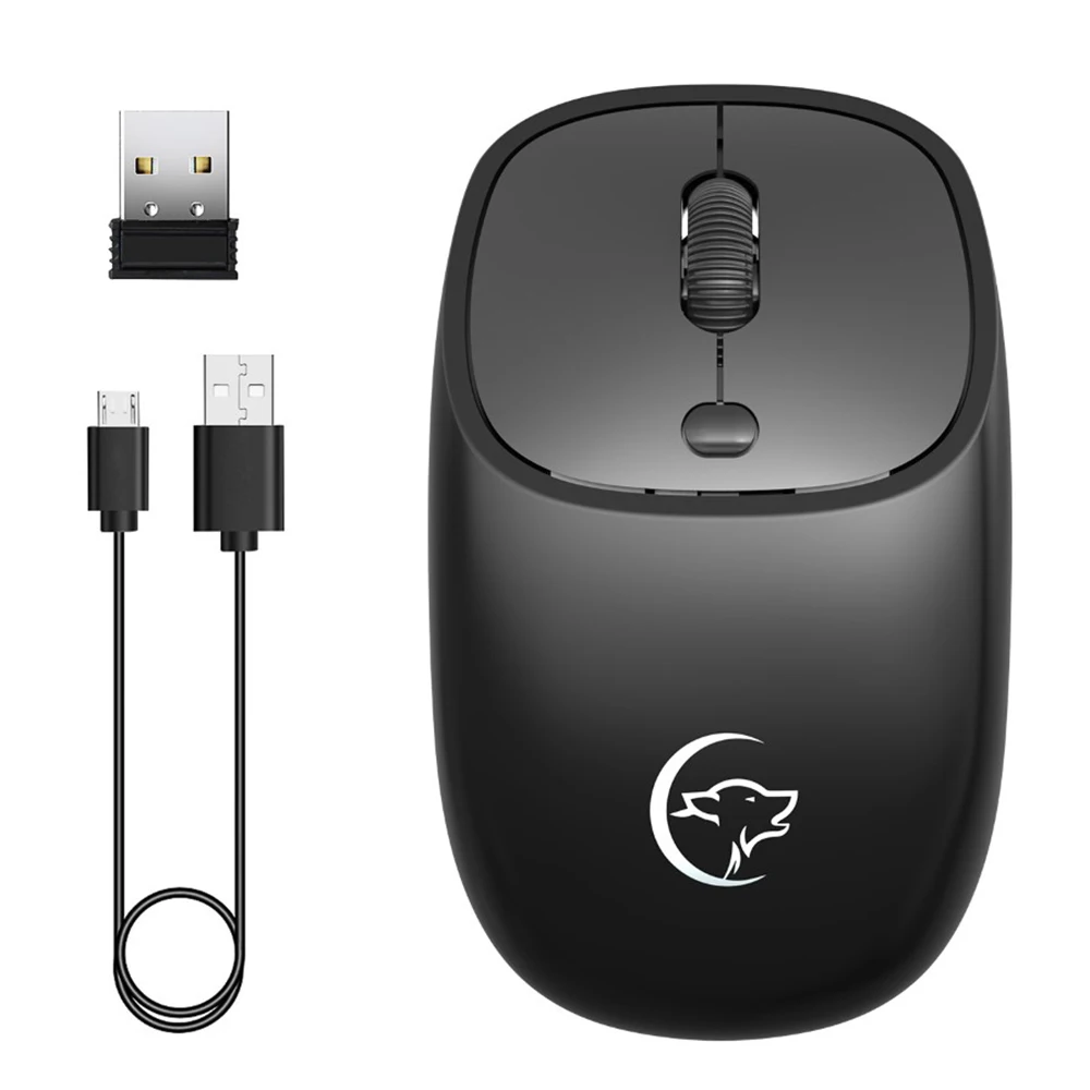 

YWYT G850 2.4GHz Wireless Mouse 2400DPI Optical Mouse With USB Receiver Charging Cable Mute Ergonomic Mice