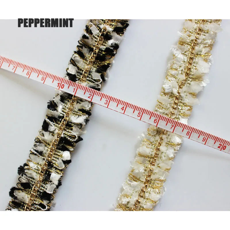 1 ярд 2 см отделка цепочки с кисточками золотистая черная кружевная мягкая лента