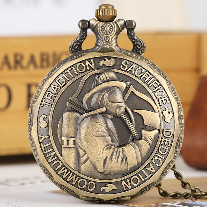 ST Saint Florian Patron Of Fire Fighters вызов кварцевые карманные часы традиция приношение