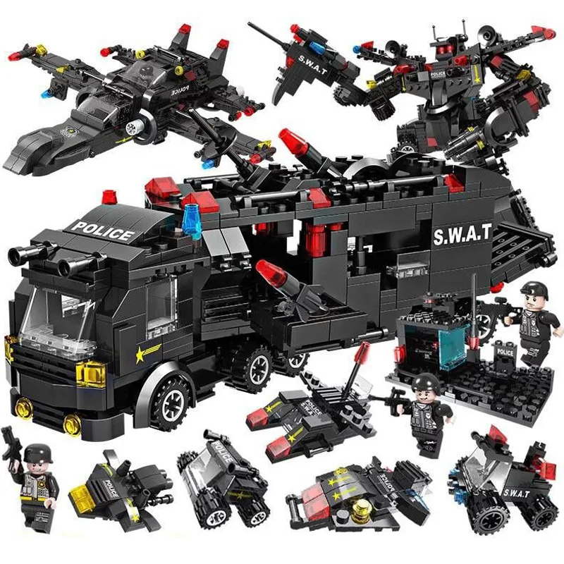 Новинка: городской полицейский участок автомобиль строительные блоки для