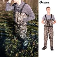 neygu waist high waterproof breathable overalls fishing waders with reach through hand warmer pocket for men and women
