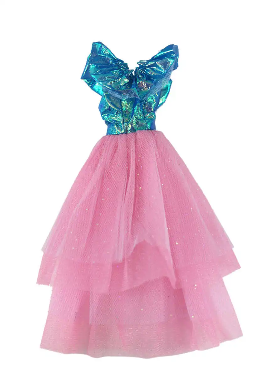 Ручная работа 1 шт. Принцесса Винтаж лазер синий розовый платья для 30 см кукла