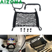 motorcycle aluminum package holder luggage rack scooter black footboard bracket net bag for vespa sprint primavera 125 150 13 21